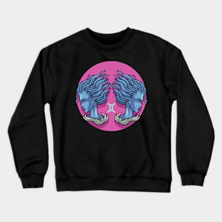 Zodiac - Star Sign - Gemini - neg Crewneck Sweatshirt